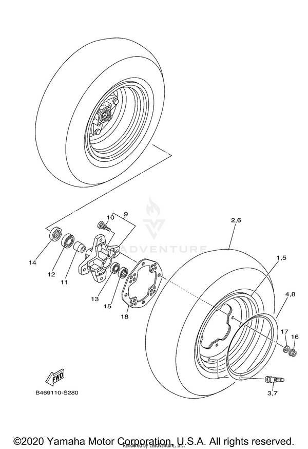 Yamaha parts diagram for B46-F51G1-50-00 - Ref #4