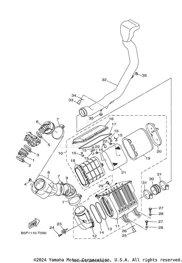 Yamaha parts diagram for 1XD-E4452-00-00 - Ref #17