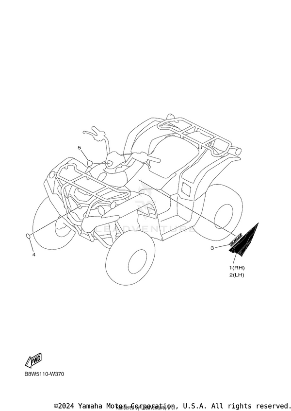 Yamaha parts diagram for B8W-F137R-20-00 - Ref #2