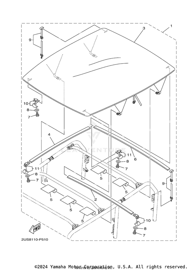 Yamaha parts diagram for 2PG-K830V-V0-00 - Ref #1