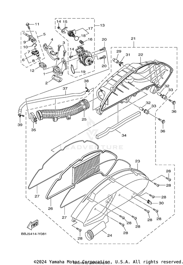 Yamaha parts diagram for B6H-E4451-00-00 - Ref #26