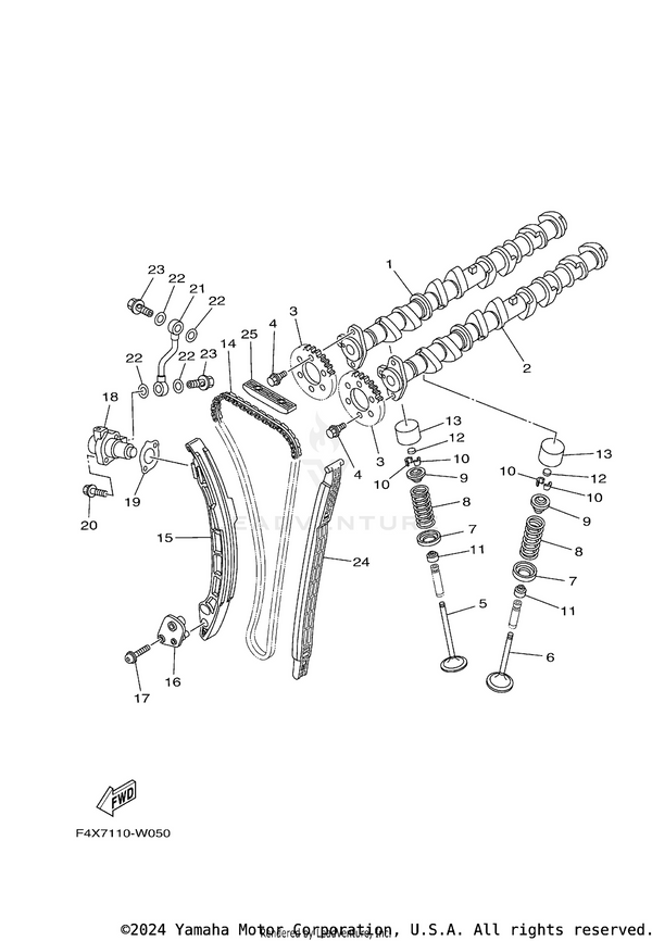 Yamaha parts diagram for 6S5-12121-00-00 - Ref #6