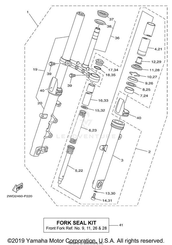 Yamaha parts diagram for 2MS-W003B-00-00 - Ref #41