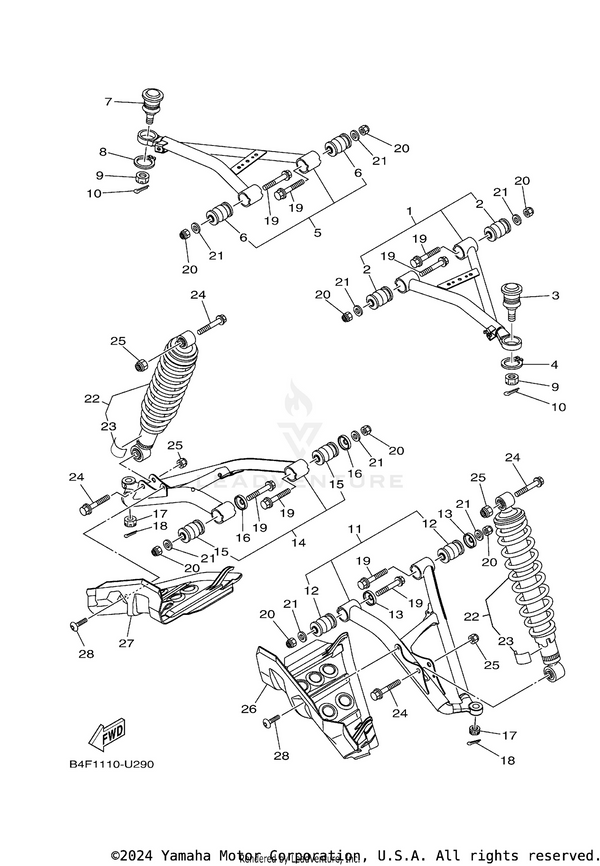 Yamaha parts diagram for 99009-30400-00 - Ref #4