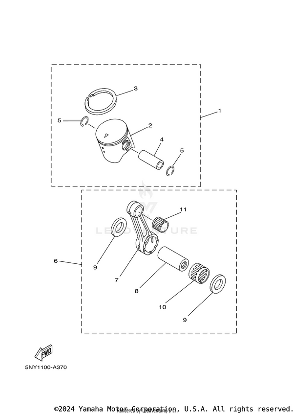 Yamaha parts diagram for B4X-11630-00-00 - Ref #1