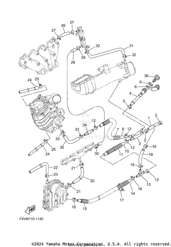 Yamaha parts diagram for 90467-160A0-00 - Ref #16