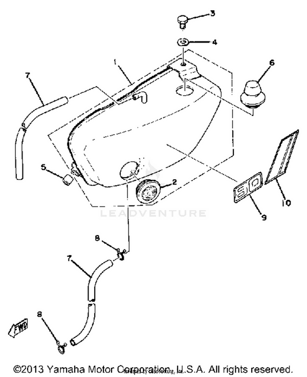 Yamaha parts diagram for 214-21761-00-00 - Ref #2