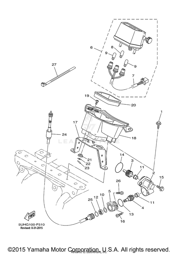 Yamaha parts diagram for 42X-83517-00-00 - Ref #8