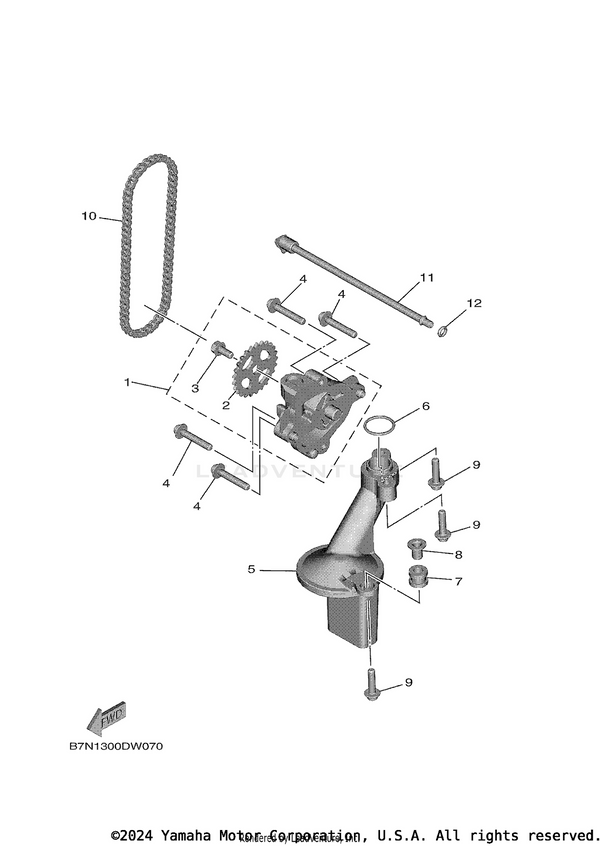 Yamaha parts diagram for 94581-79066-00 - Ref #10