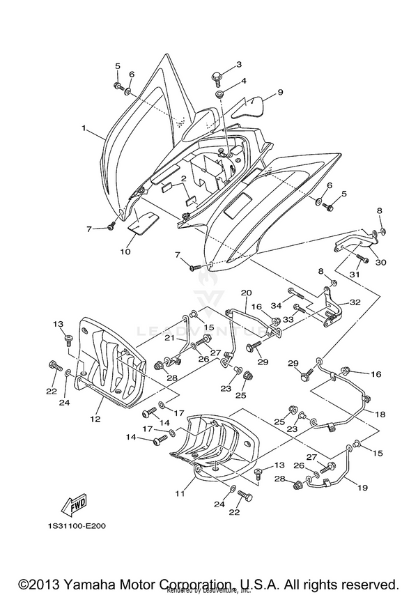 Yamaha parts diagram for 90154-05013-00 - Ref #13