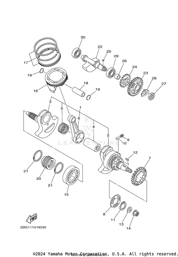 Yamaha parts diagram for 93606-09002-00 - Ref #10
