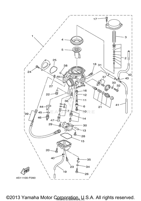 Yamaha parts diagram for 5FU-14105-10-00 - Ref #7