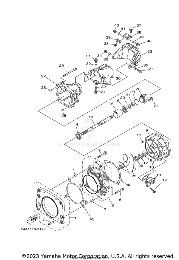 Yamaha parts diagram for 66V-R1348-10-00 - Ref #26