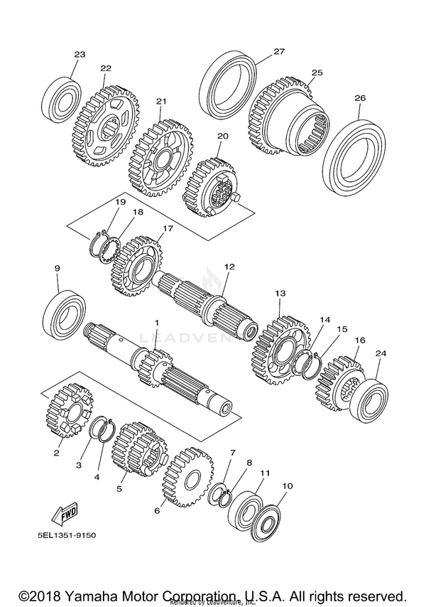 Yamaha parts diagram for 93316-01201-00 - Ref #26