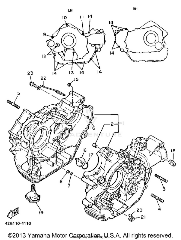 Yamaha parts diagram for 371-15363-00-00 - Ref #16