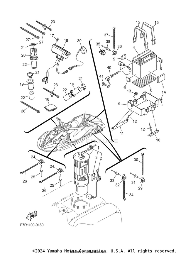 Yamaha parts diagram for 90267-48806-00 - Ref #25