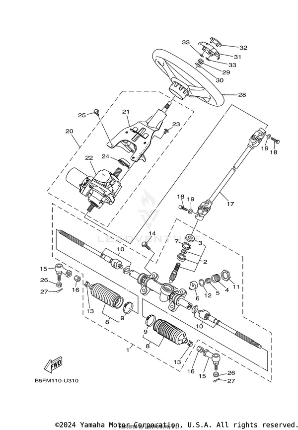 Yamaha parts diagram for 1XD-F1208-00-00 - Ref #8