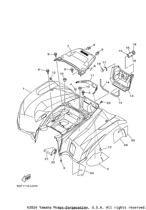 Yamaha parts diagram for 1XD-F1516-00-00 - Ref #17