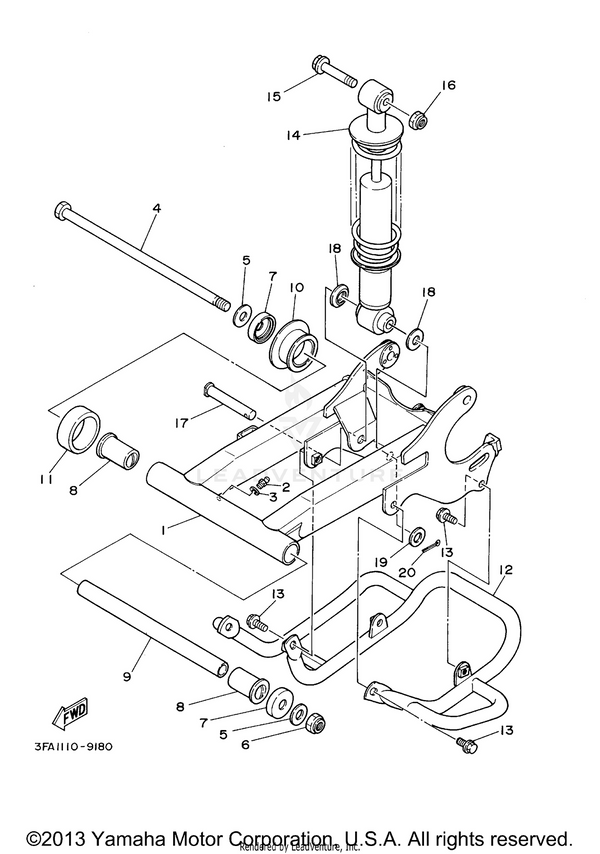 Yamaha parts diagram for 90201-12047-00 - Ref #19