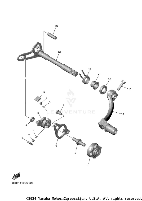 Yamaha parts diagram for BR9-18110-00-00 - Ref #14