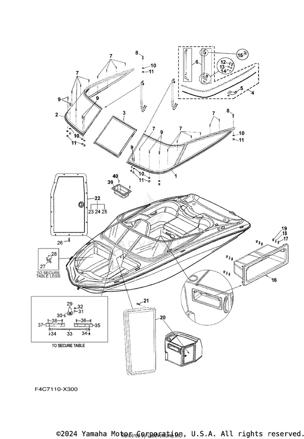 Yamaha parts diagram for F4C-U1812-40-00 - Ref #2