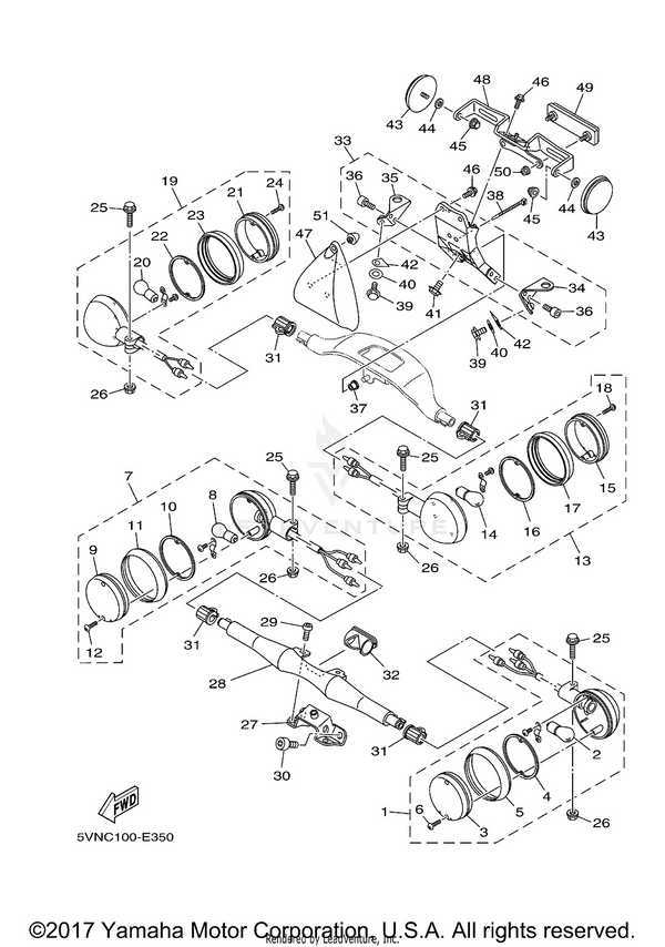Yamaha parts diagram for 5VN-2317V-00-00 - Ref #27