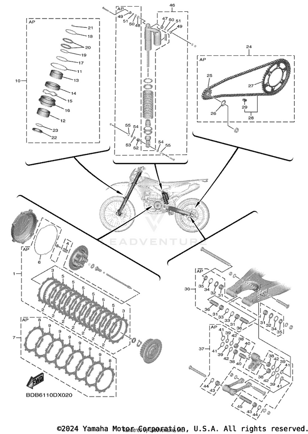 Yamaha parts diagram for BDB-W003B-00-00 - Ref #10