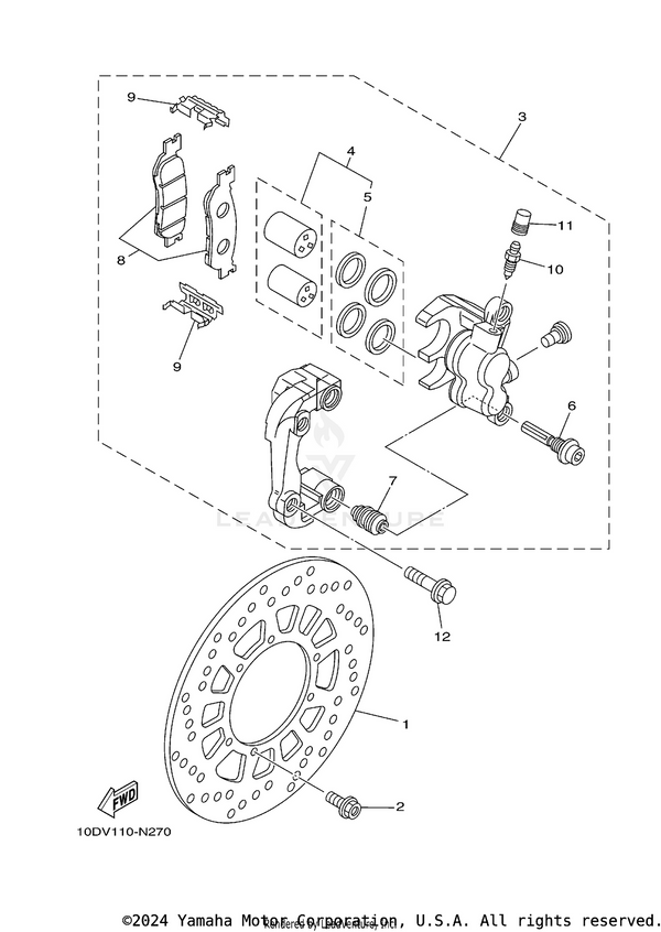 Yamaha parts diagram for 3C5-25805-00-00 - Ref #8