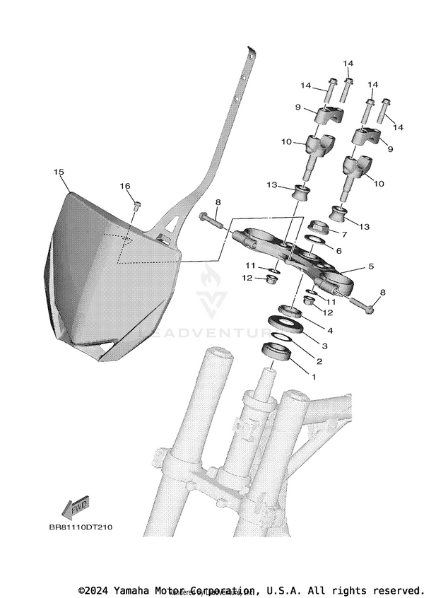 Yamaha parts diagram for 90179-22025-00 - Ref #7