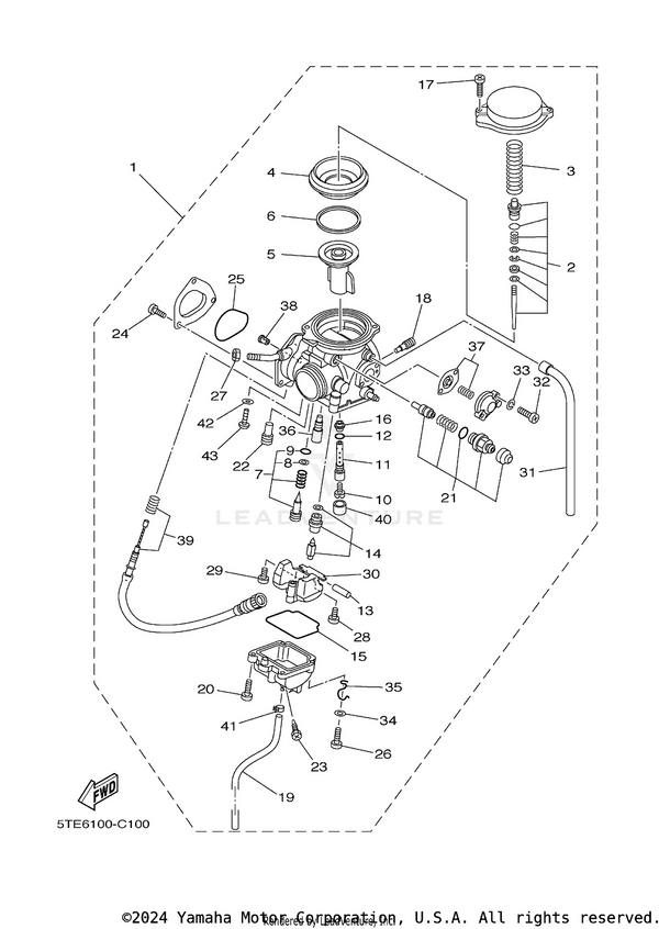 Yamaha parts diagram for 9850L-04006-00 - Ref #24