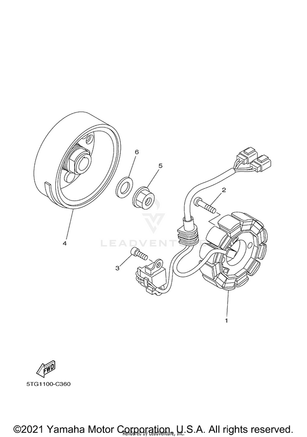 Yamaha parts diagram for 5TG-81410-10-00 - Ref #1