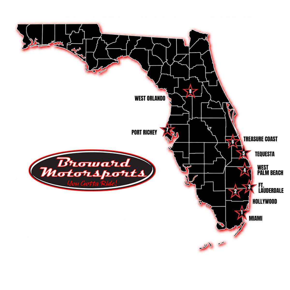 Florida store locations map