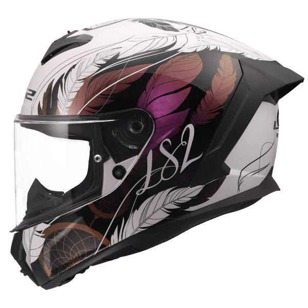 Rapid III Dreamcatcher Full Face Motorcycle Helmet Chameleon White