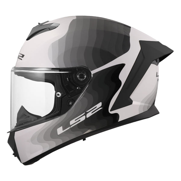Rapid III Flow Full Face Motorcycle Helmet Gloss White Gray Black