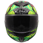 Rapid III Lycant Full Face Motorcycle Helmet Gloss Black Green Purple