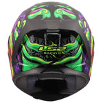 Rapid III Lycant Full Face Motorcycle Helmet Gloss Black Green Purple