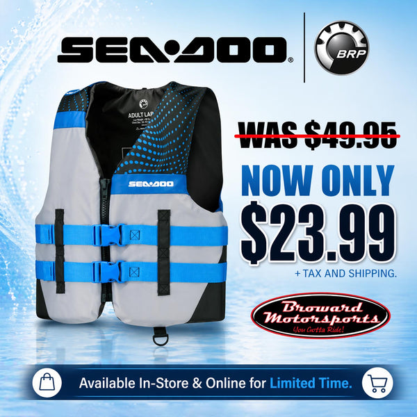 SEADOO UNISEX MOTION PFD - LIFE JACKET - BLUE GREY