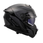 Stream II Fury Full Face Motorcycle Helmet W/  SunShield Gloss Black Gray