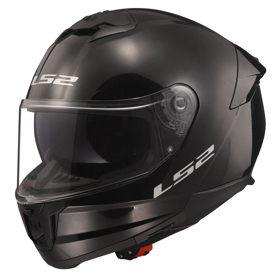 Stream II Solid Full Face Motorcycle Helmet W/ SunShield Gloss Black