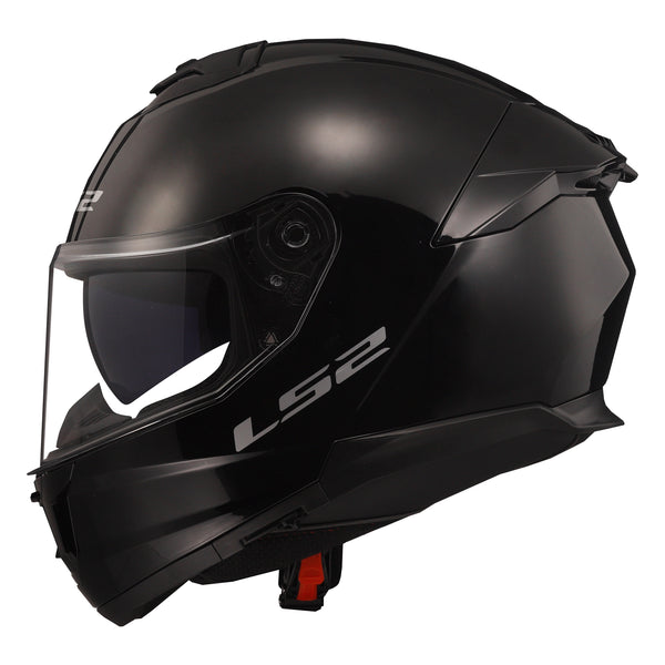 Stream II Solid Full Face Motorcycle Helmet W/ SunShield Gloss Black