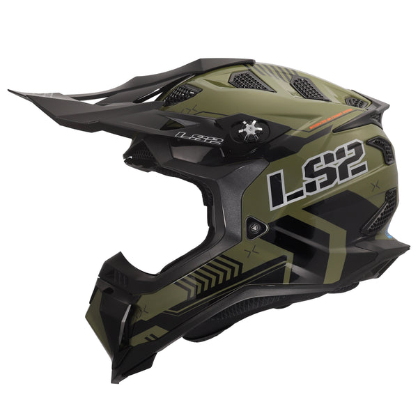 Subverter Evo Battalion Motocross Motorcycle Helmet Gloss Green Black