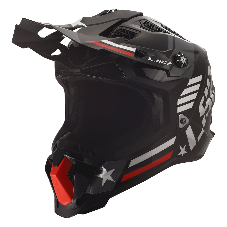Subverter Evo Trooper Motocross Motorcycle Helmet Gloss Black White