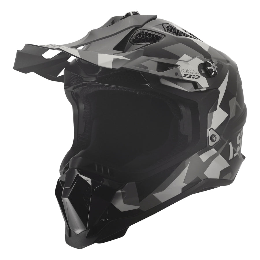 Subverter Evo Vector Motocross Motorcycle Helmet Gloss Black Gray White
