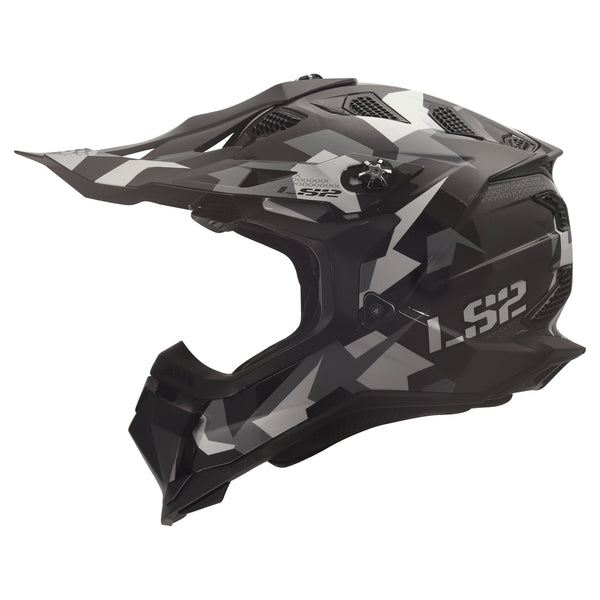 Subverter Evo Vector Motocross Motorcycle Helmet Gloss Black Gray White