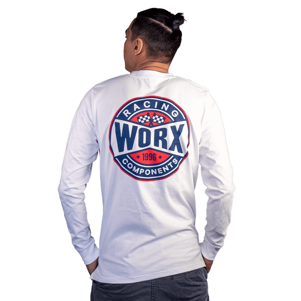 White Red/Blue Long Sleeve T-Shirt