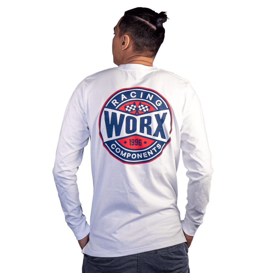 White Red/Blue Long Sleeve T-Shirt