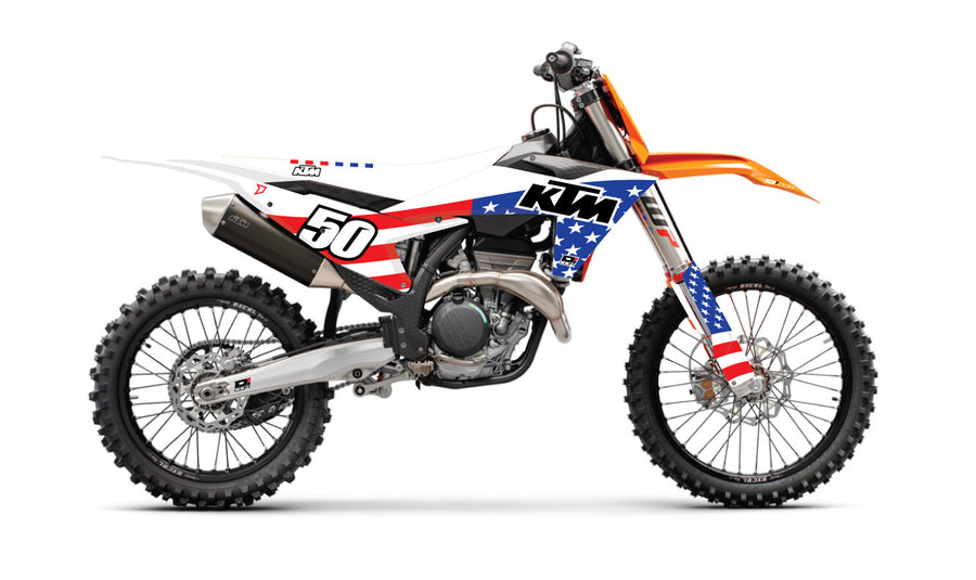 COMPLETE KIT USA KTM SX/F 125-250  WHT BG | 20-30-301