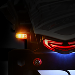 701 LED TURN SIGNALS W/TAILLIGHT BLK W/CLR LENS PR | ZR46-0109