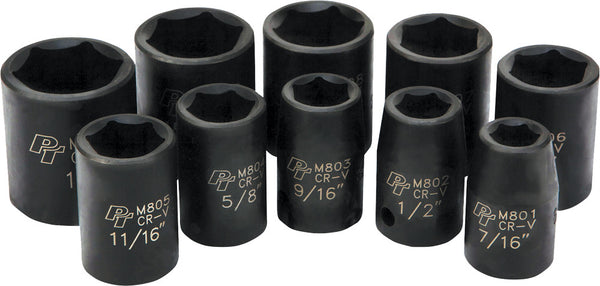 10 PC 1/2" SAE IMP SKT SET SHALLOW | M592DB
