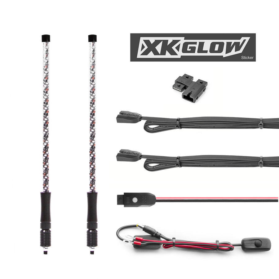 2 PC 32" WHIP WITH DUAL MODE DASH CONTROLLER | XK-WHIPC-ADV-DM